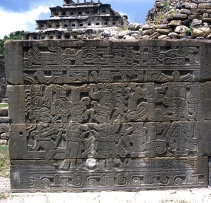North-West Relief, Totonac, North wall, South Ball Court, Late Classic period